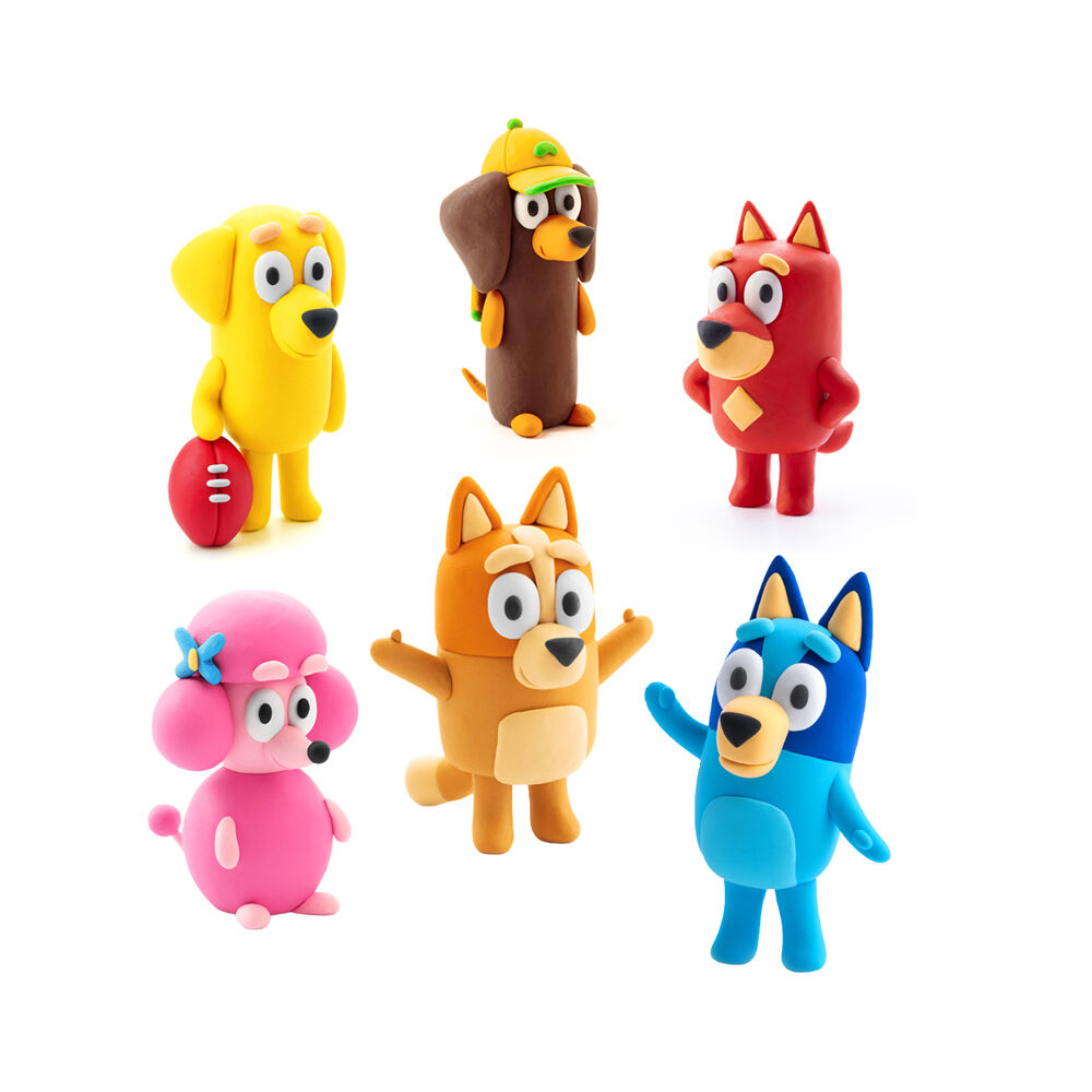 Hey Clay Bluey and Friends Kids DIY Clay-Modelling Set Multi-Coloured 3y+ (15 Pieces) — image 4