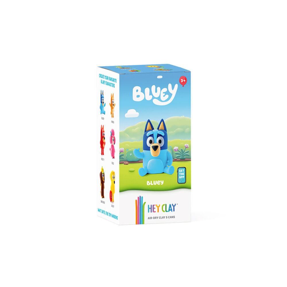 Hey Clay Bluey Character Kids Modelling Clay Sets 5 Colour Cans Bluey Coco Lucky — image 2