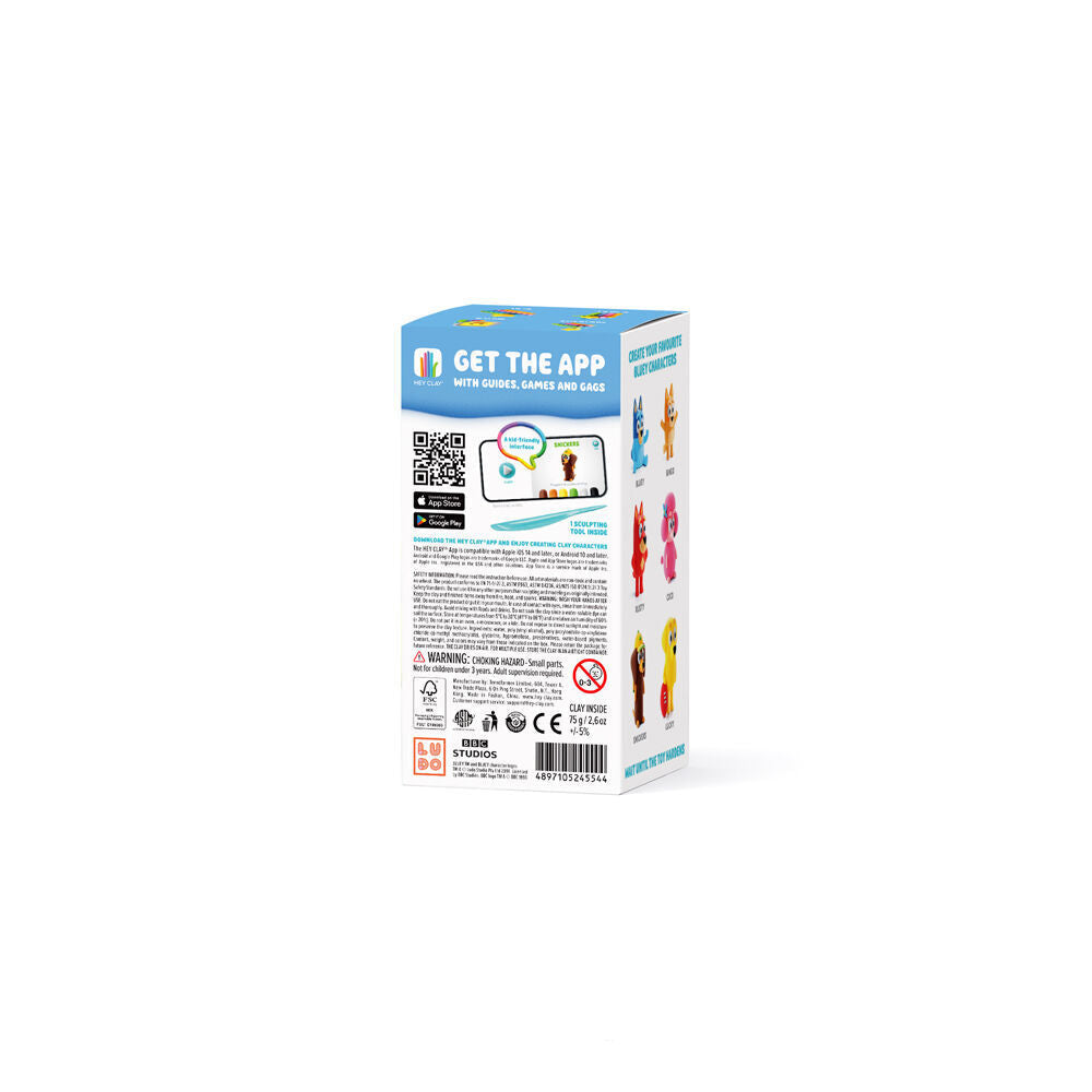Hey Clay Bluey Character Kids Modelling Clay Sets 5 Colours Rusty Snickers Bingo — image 8