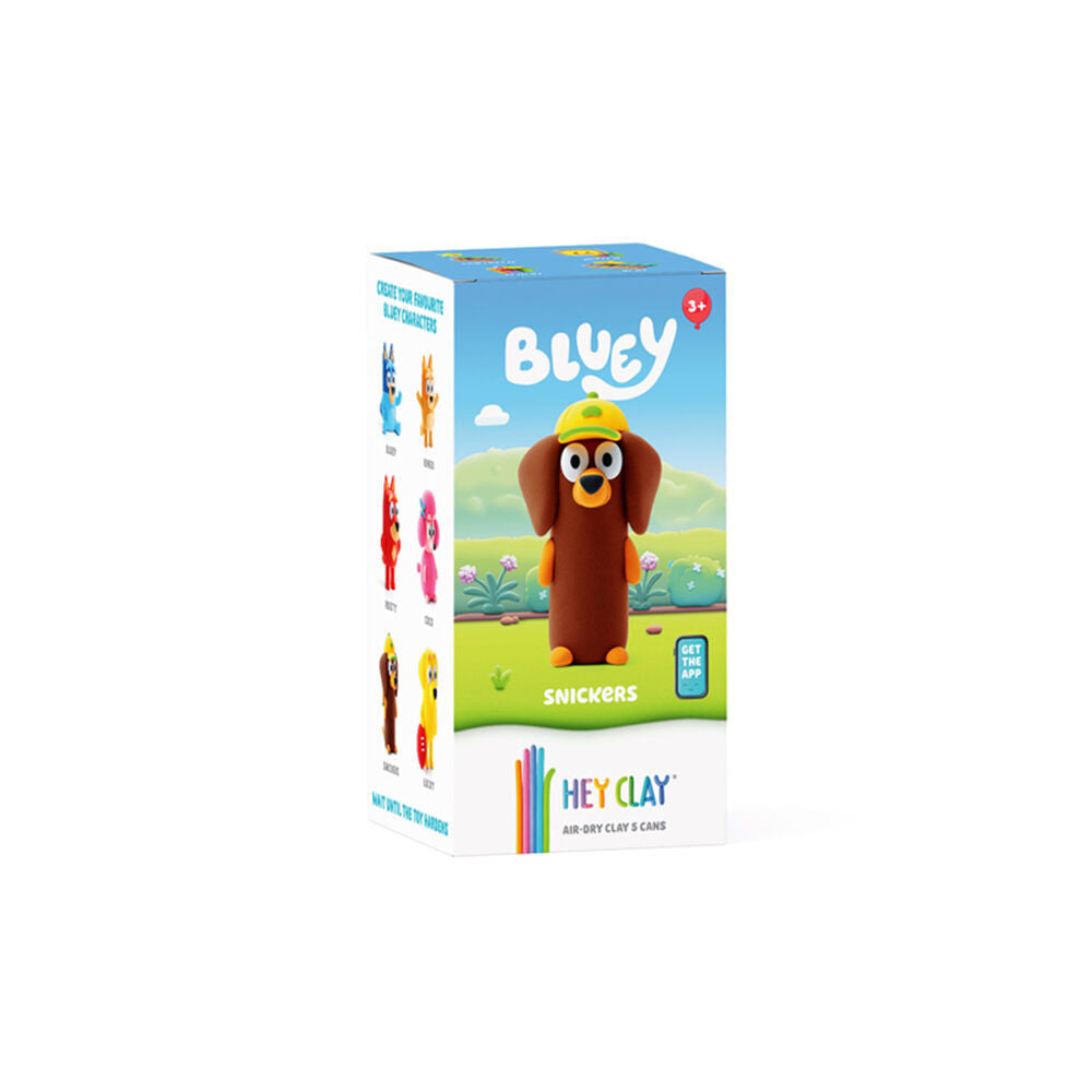 Hey Clay Bluey Single Character Kids Modelling Clay Set 5 Colour Snickers (2 Pack) — image 2