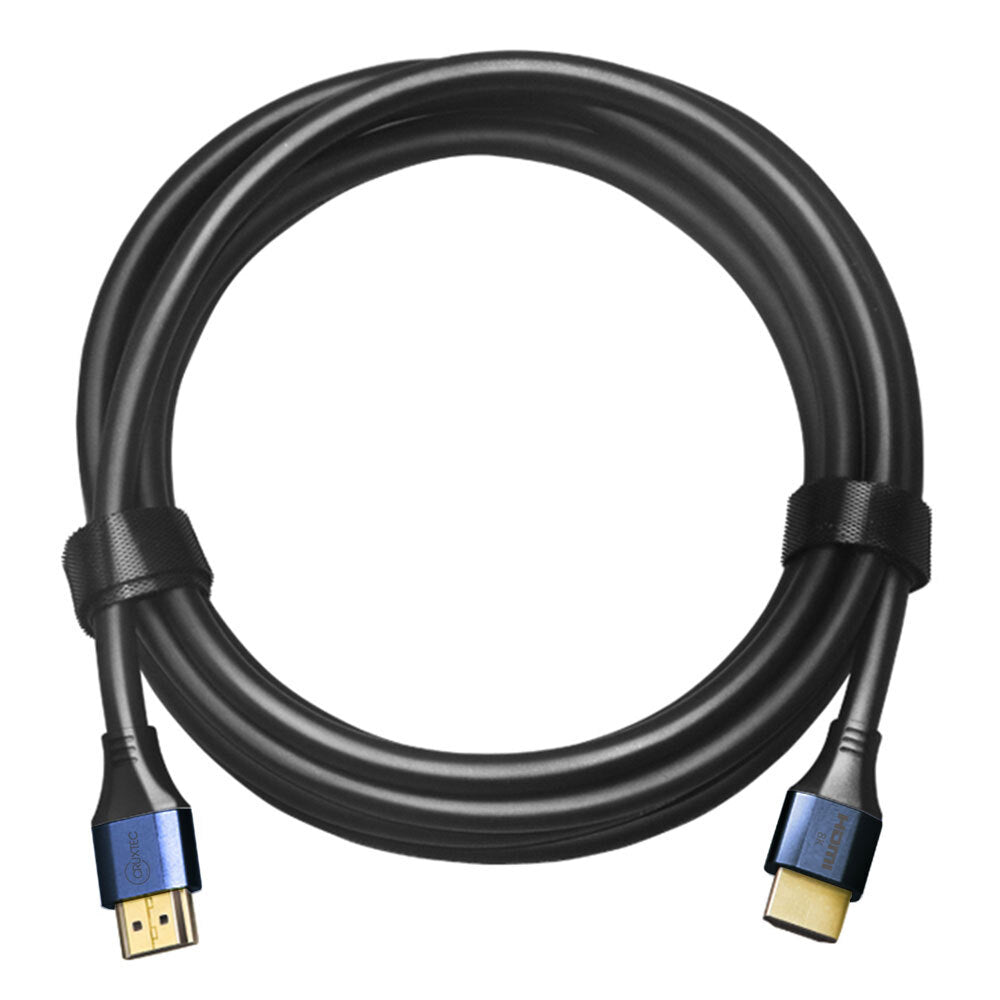 Cruxtec 1m Type a HDMI 2.1 4K/8K w/Ethernet Male to Male Cable Connector Black — image 2