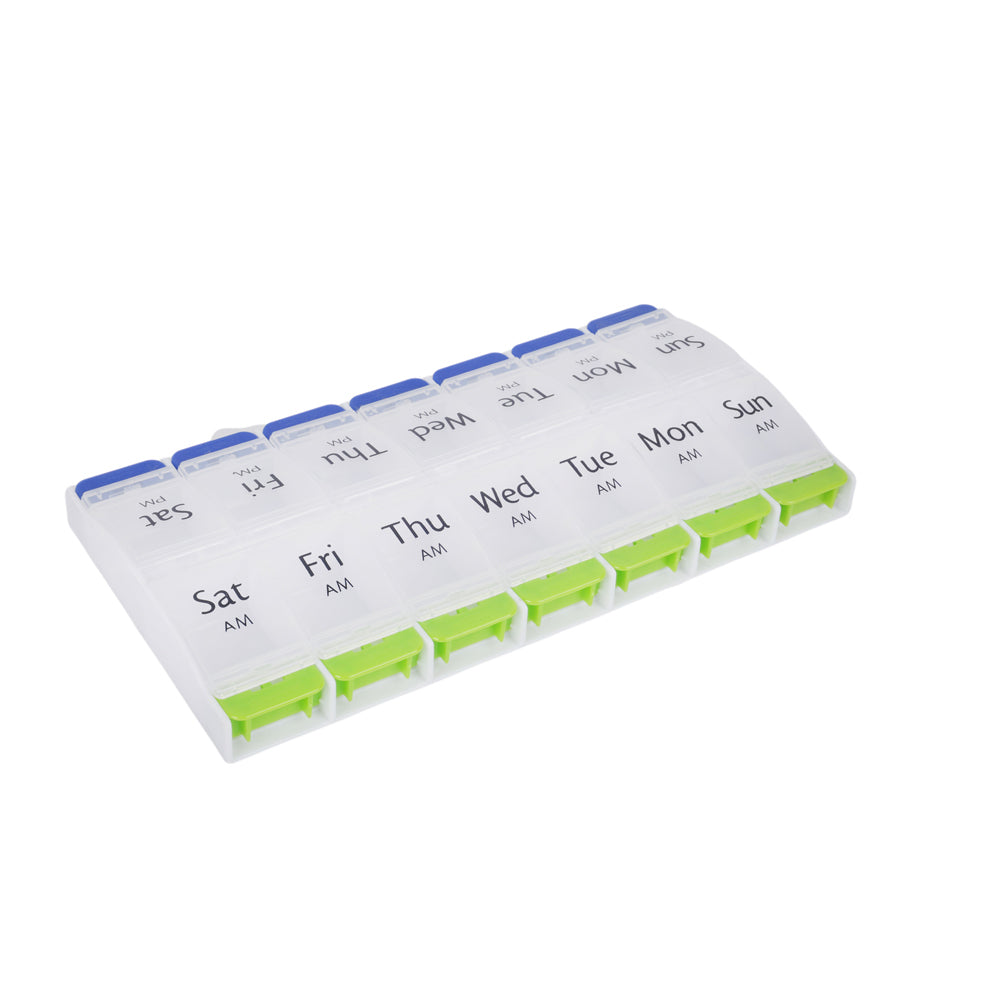 Advance Protect 14-Day Pill Box for Daily Medication in Acetate Box 22x11cm