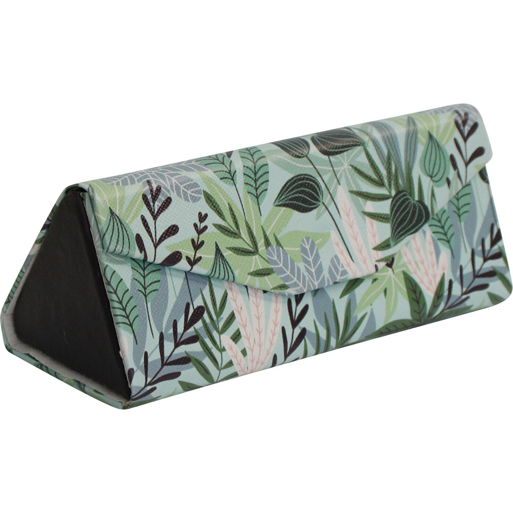 LVD Mixed Leaves PU/Cardboard 16cm Case Sunglasses Storage Box Triangle