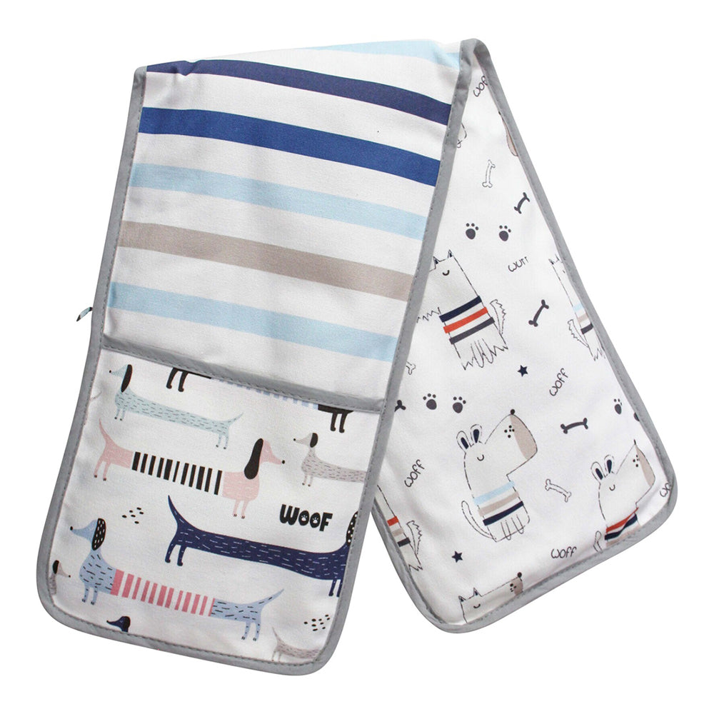 LVD Cotton 80cm Double Glove Oven Mitt Home Kitchen Cooking/Baking Potholder Dogs
