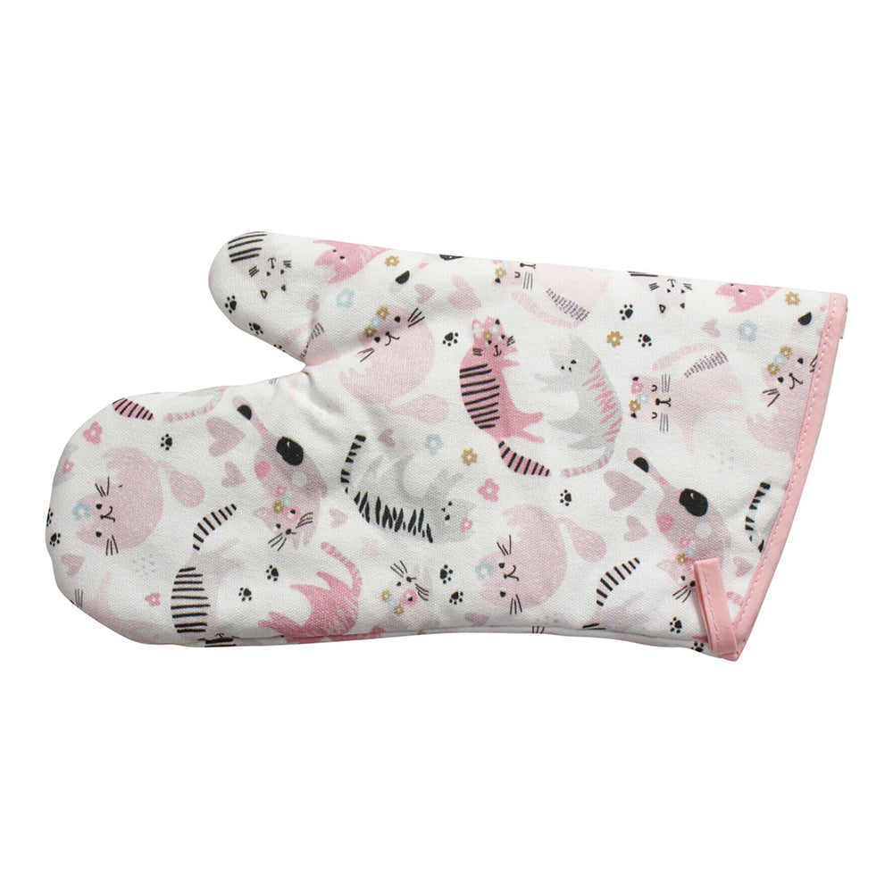 LVD Cotton 32cm Oven Mitt Kitchen Cooking/Baking Heat Protector Potholder Glove Cats