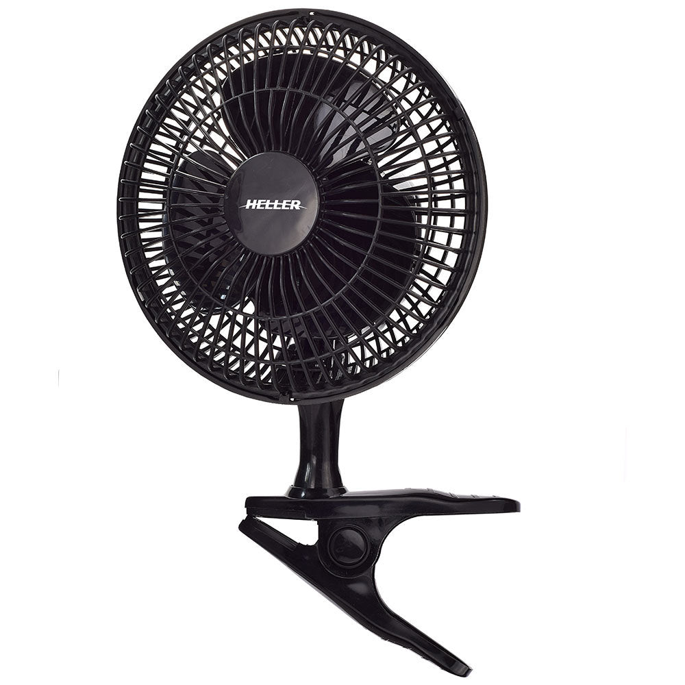Heller 15cm Desk/Personal/Clip Fan/Tilt/Air Cooling/Cooler Black (2 Pack) — image 2