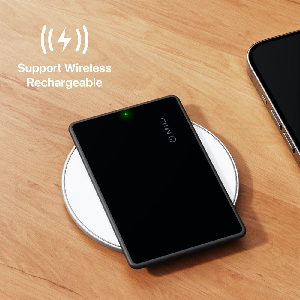 MiLi MiCard Smart Rechargeable Bluetooth Anti-Loss Safety Wallet Card Black — image 4