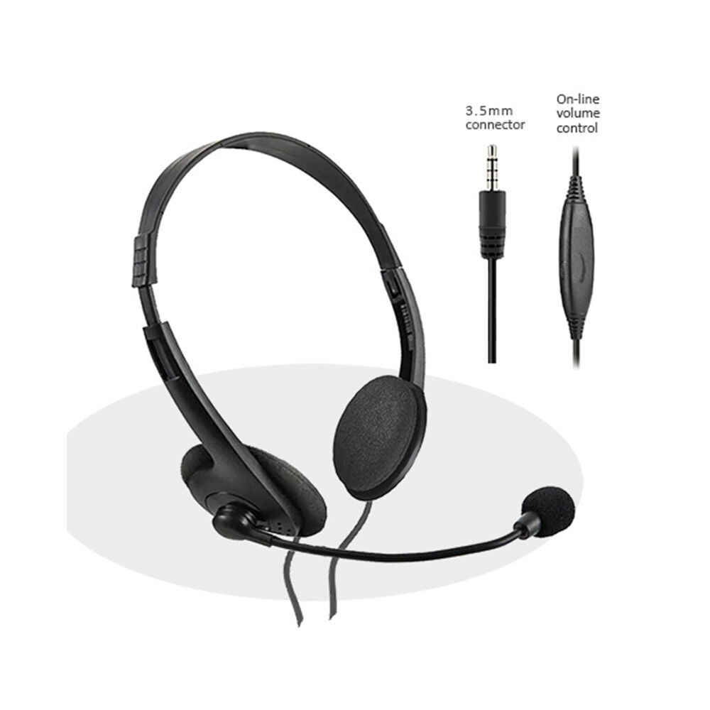 Sansai Stereo 3.5mm Headset Headphones w/ Microphone for Computer PC Gaming — image 4