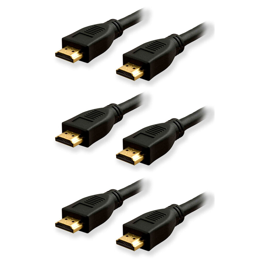 Sansai 1.5m High Speed HDMI Cable/Ethernet 3D/HD 1080P for TV DVD Blu-ray (3 Pack)