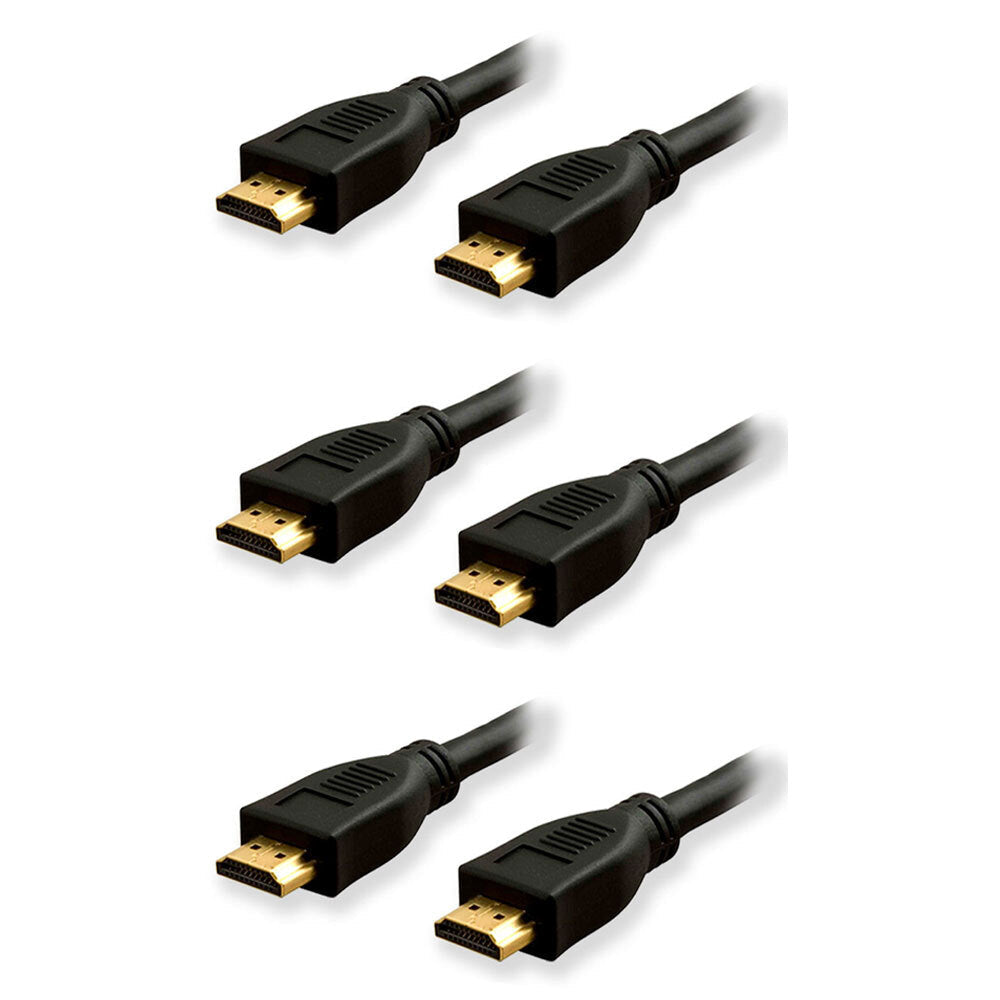 Sansai 5m High Speed HDMI Cable/Ethernet 3D/Full HD 1080P for TV DVD Blu-ray (3 Pack)