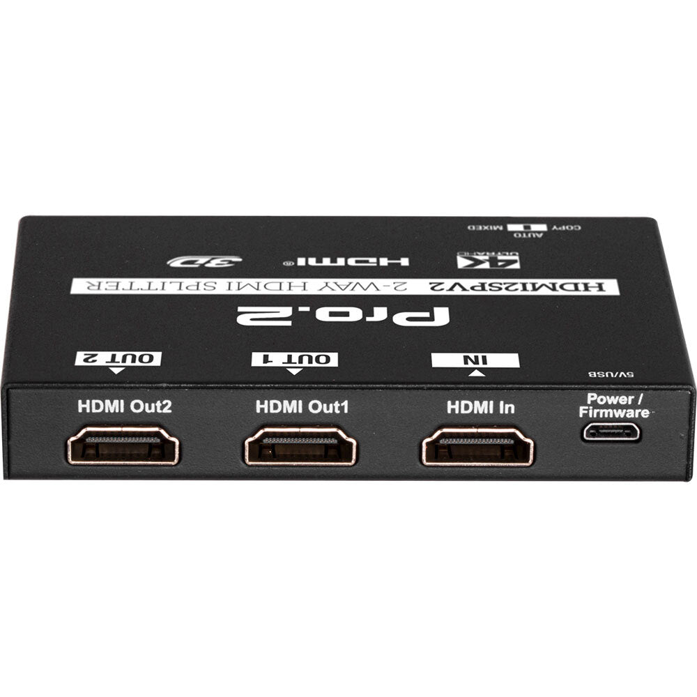 Pro2 2.0 HDMI 2-Way Splitter HDR 1 In - 2 Out w/3D 4K for Bluray/DVD/Foxtel Box — image 2
