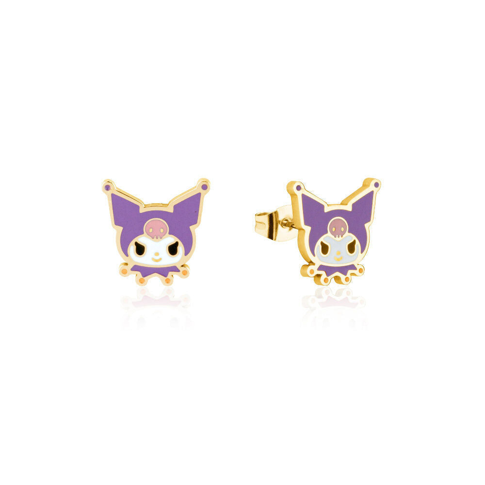Sanrio ECC Sanrio Cinnamoroll Stud Earrings - Gold Plated - White & Purple — image 4