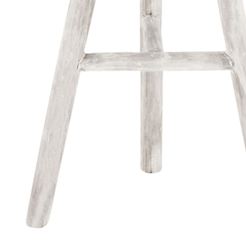 Maine & Crawford Sena 60x26cm Stool Chair Home Furniture Decor Seat White Wash — image 3