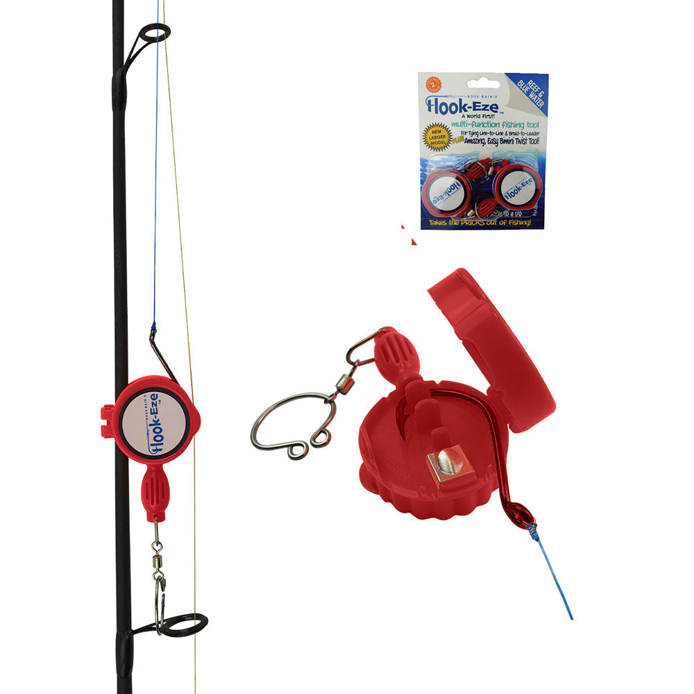 Hookeze Fishing Knot Tying Tool/Quick Hook/Rigs/Rod Line Large Red (2 Pieces) — image 2