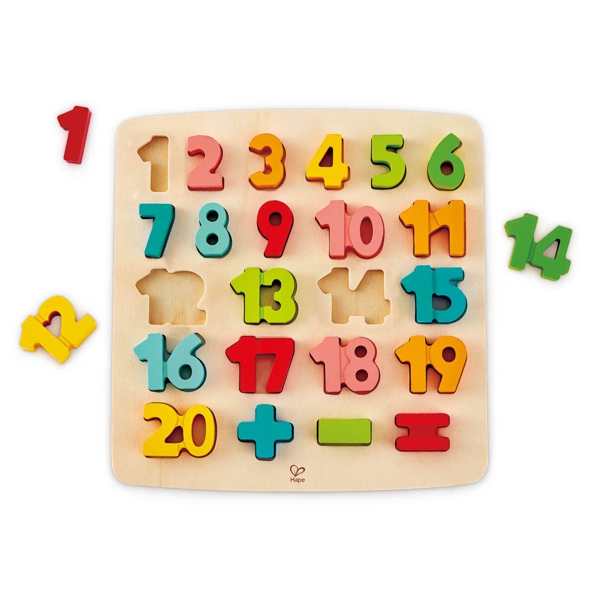 Hape Chunky Number Math Puzzle Educational Kids/Toddler Learning Activity Toy 3+ — image 2