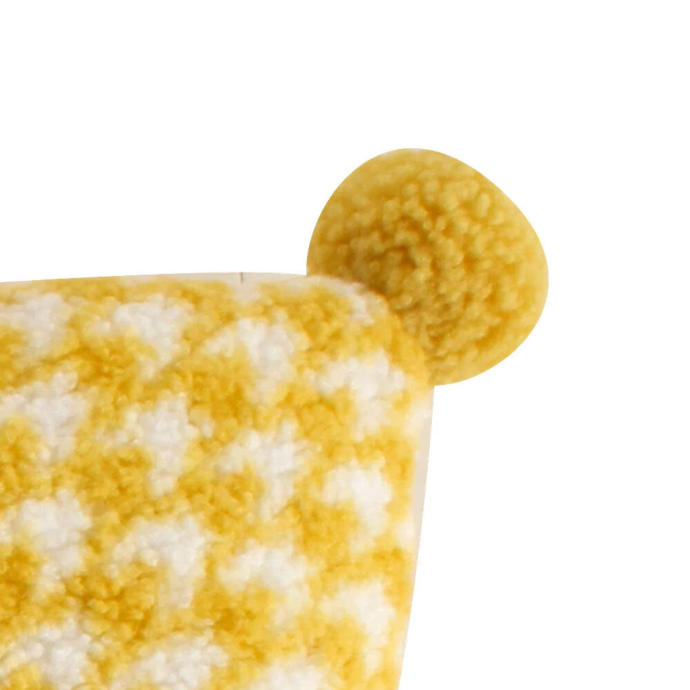 Maine & Crawford Ceres 50x50cm Fluffy Houndstooth Cushion Sofa Pillow Yellow — image 3