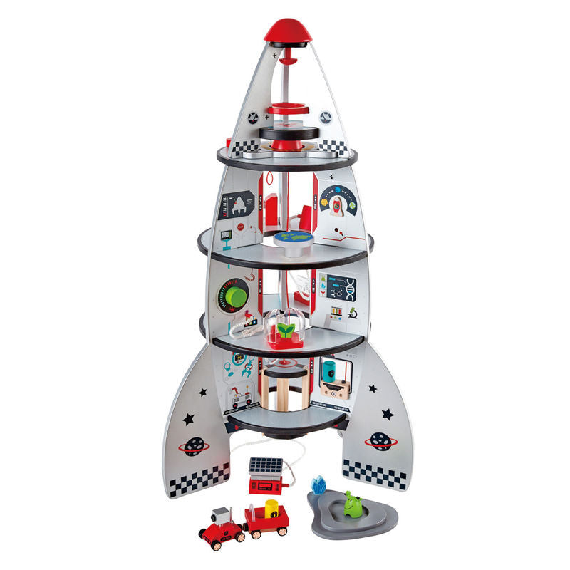 Hape 74cm Four Stage Rocket Ship Kids/Toddler Vehicle Wooden Toy 3y+ (20 Pieces) — image 6