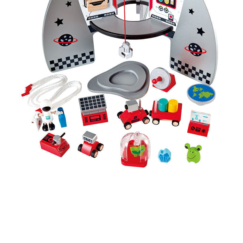Hape 74cm Four Stage Rocket Ship Kids/Toddler Vehicle Wooden Toy 3y+ (20 Pieces) — image 5