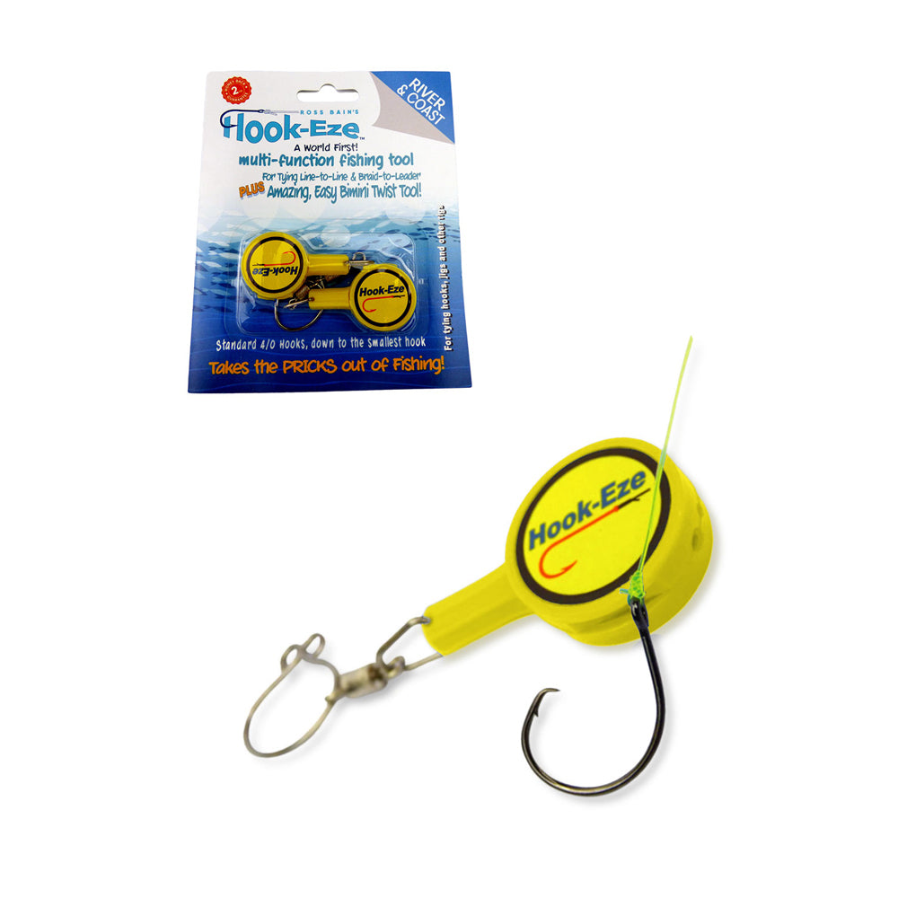 Hookeze 2pc Hookeze Fishing Knot Tying Tool/Quick Hook/Rigs Line Standard Yellow (2 Pack) — image 2