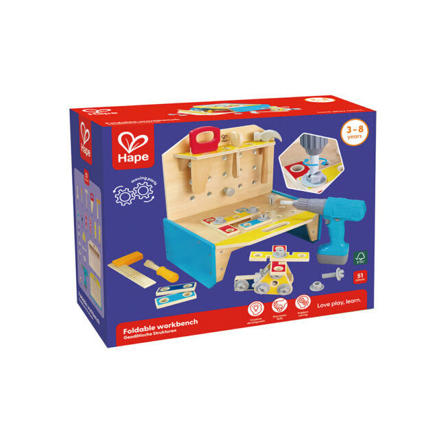 Hape Little Engineer’s Workbench Kids/Children Creative Learning Fun Toy 3Y+