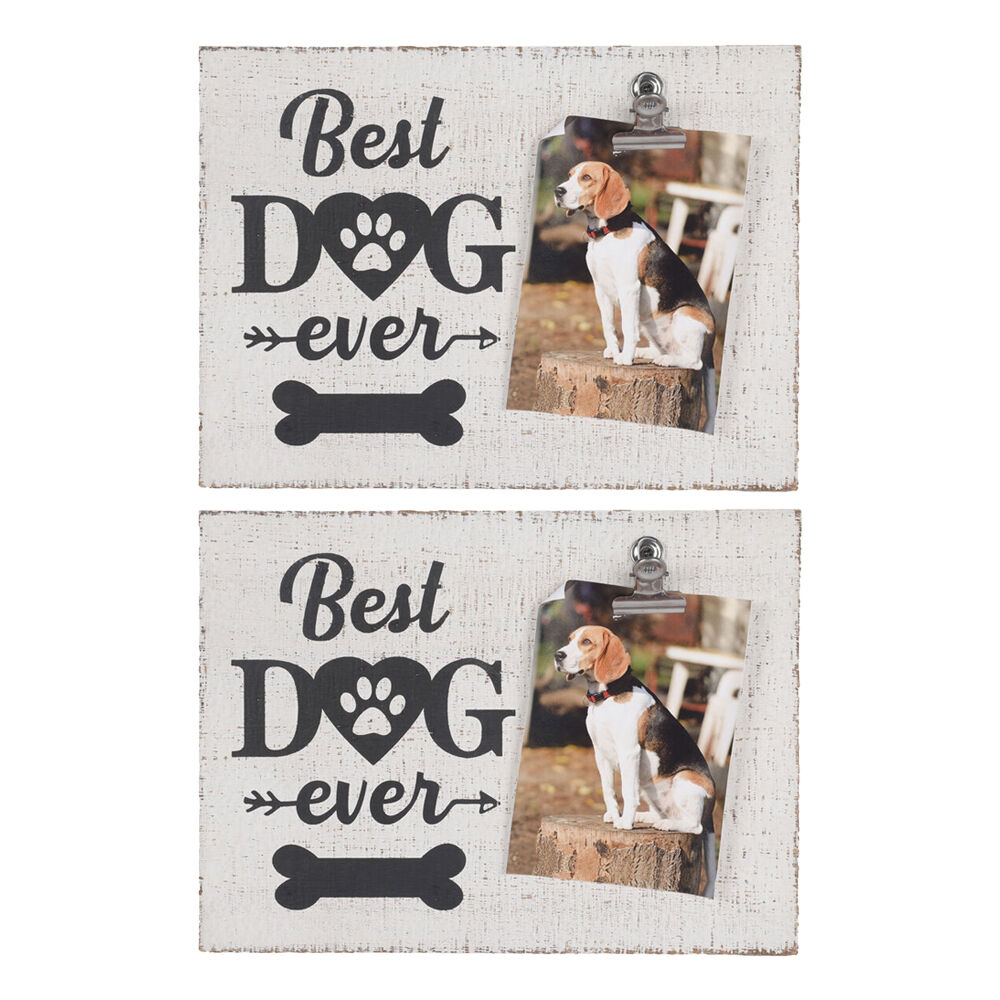 Maine and Crawford Photo Frame Best Dog Ever Holds 4x6 25x19x1.5cm (2 Pack)