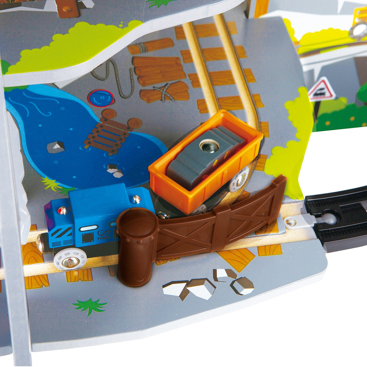 Hape 92cm Mighty Mountain Mine Set w/Train Rail Kids/Toddler 3y+ Play Wooden Toy — image 5