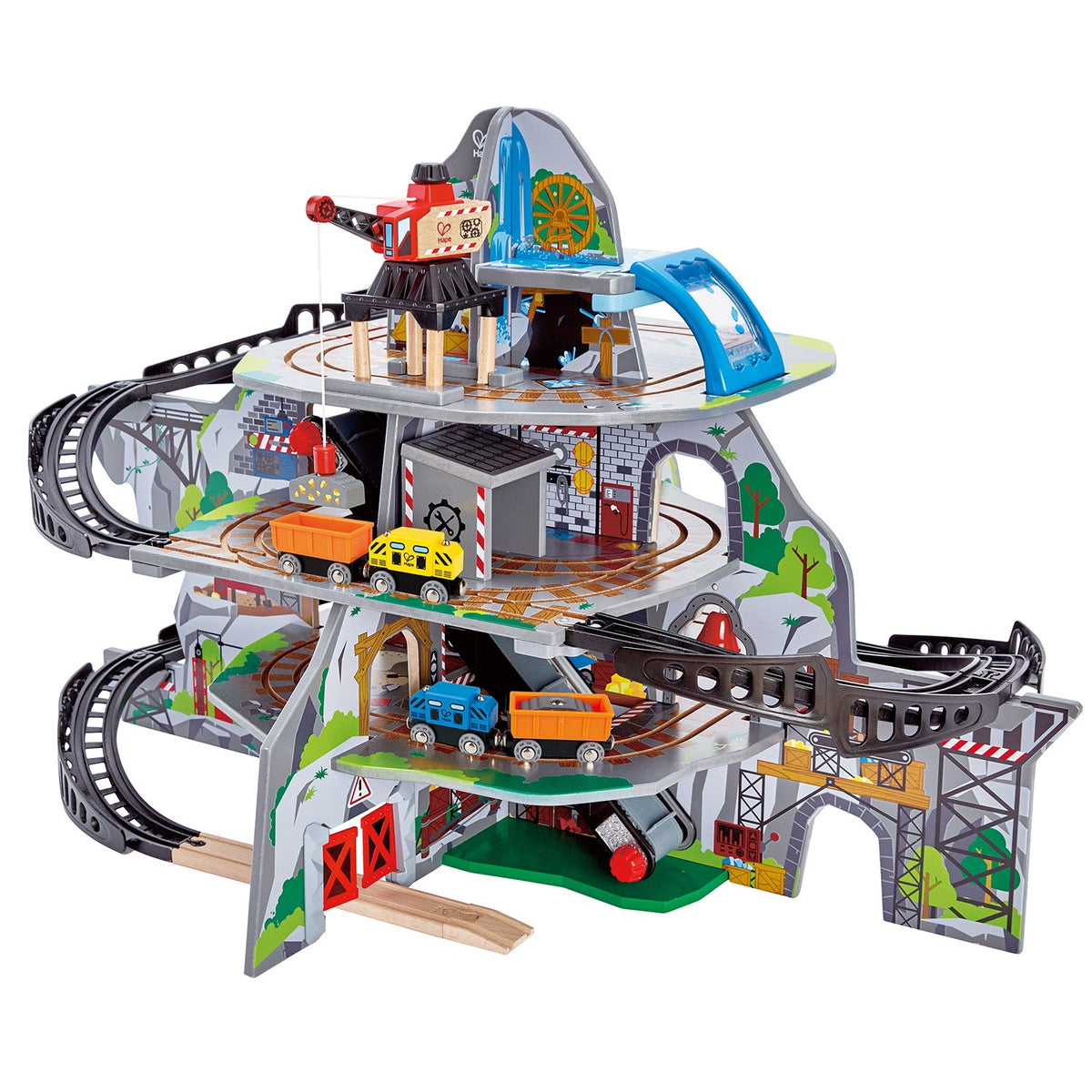 Hape 92cm Mighty Mountain Mine Set w/Train Rail Kids/Toddler 3y+ Play Wooden Toy — image 3