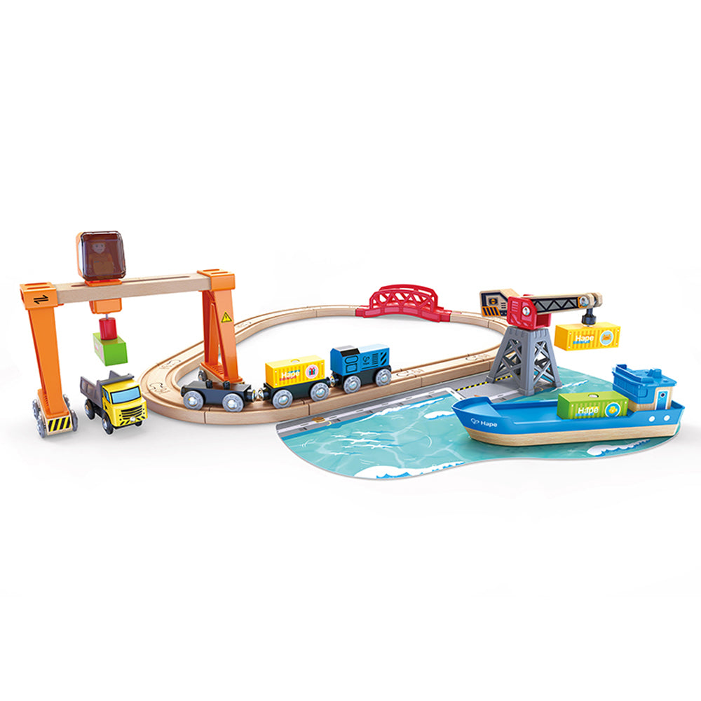 Hape Lift & Load Harbour Set Mining Magnetic Playset Fun Activity Kids Toy 3+ — image 3