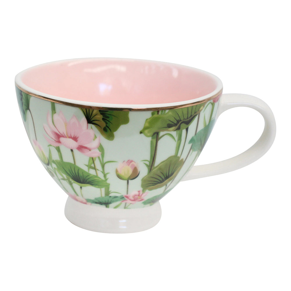 LVD Pink Lily Porcelain 13.5cm Coffee/Tea Cup w/ Handle Round Drink Mug Tableware