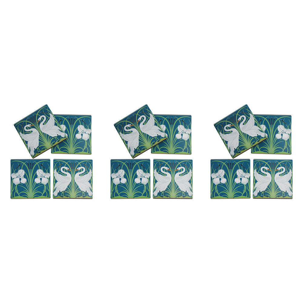 LVD 4pc LVD Porcelain Coasters William Morris Mat Home/Kitchen Decor 10cm Square (3 Pack)