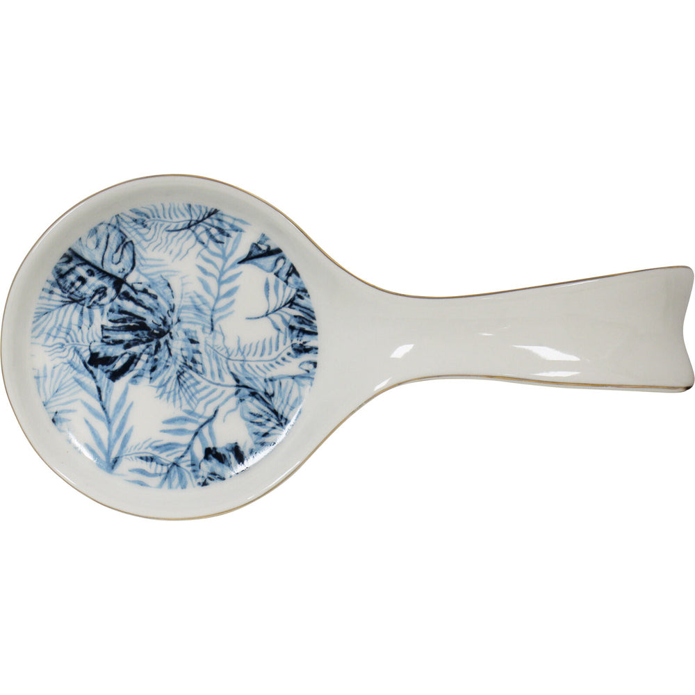 LVD Porcelain 23cm Spoon Rest Utensil Holder Home/Kitchen Cooking Rack Island Blue — image 2