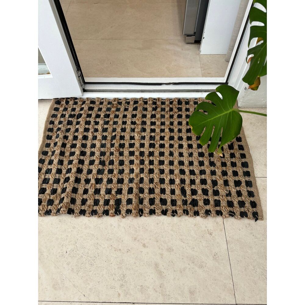 Maine & Crawford Himalayan 90x60cm Jute Suede Floor Rug Home Carpet Natural — image 2