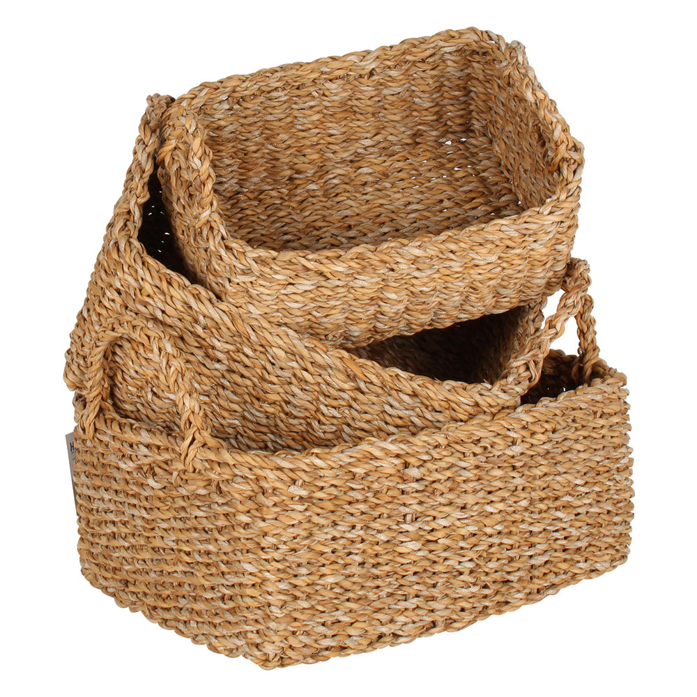 Maine & Crawford Bondi 20/23/27cm Seagrass Rectangle Kitchen Basket Storage (3 Pieces) — image 2