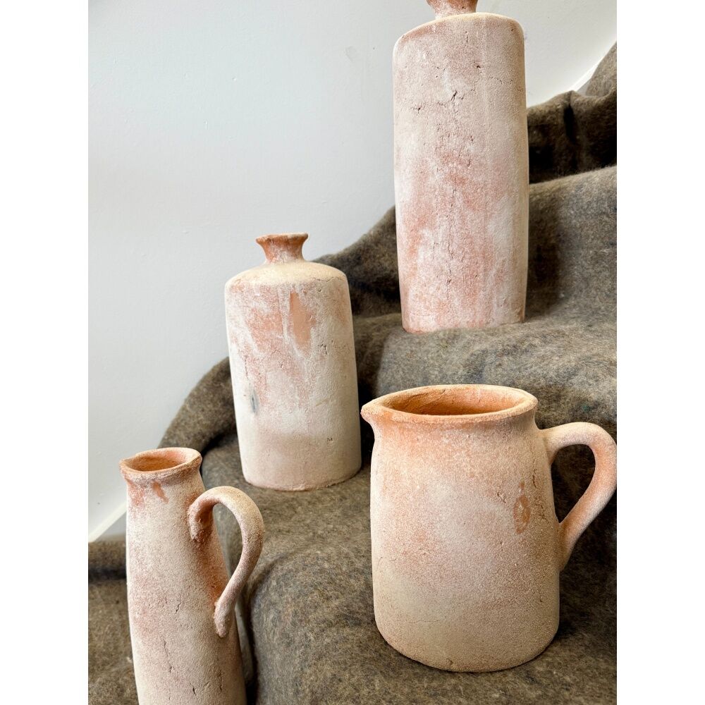 Maine & Crawford Noor 18cm Terracotta Dish Jug Vase Storage Home Decor Natural