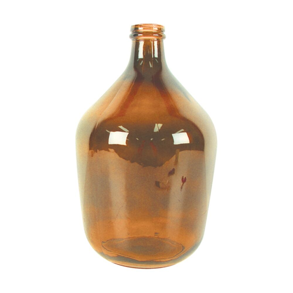 Maine & Crawford Burch Bottle Neck 38x23cm Glass Flower Vase Decor Burnt Orange