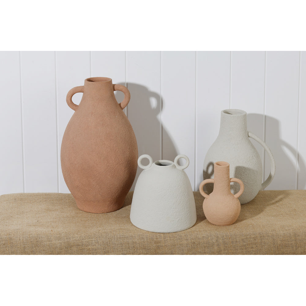Maine & Crawford Paola 15.5cm Textured Ceramic Flower Vase Home Decor Terracotta — image 2