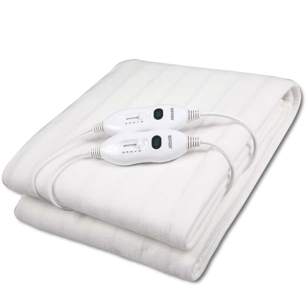 Heller Electric Heated Fitted Blanket Double Bed Washable137x193cm White HEBDF2 — image 2