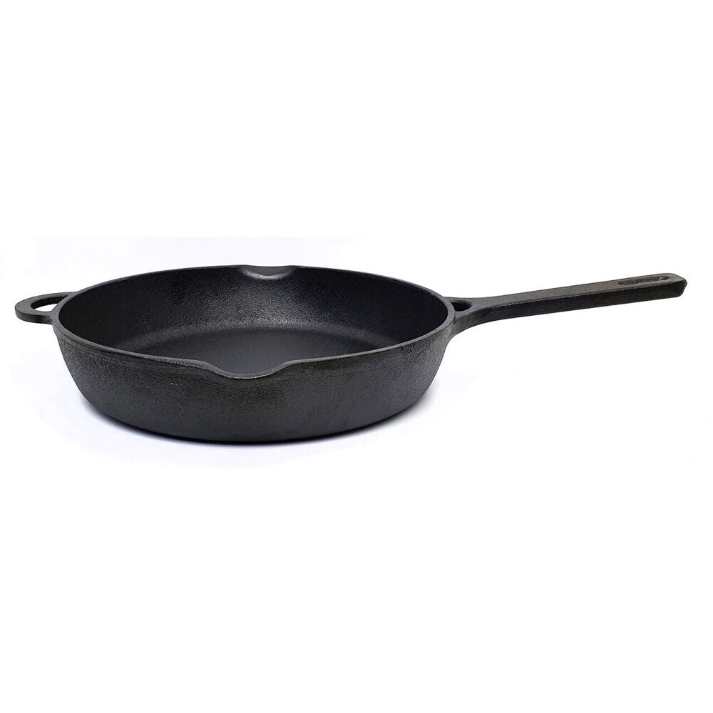 Classica Pre-seasoned Cast Iron Round Frypan All Stove Cookware 25cm Black