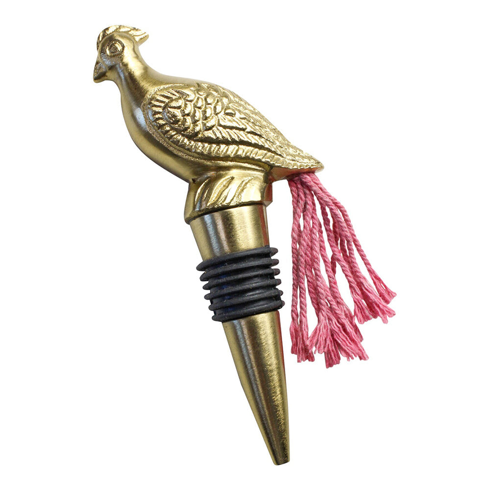 LVD Brass 12.5cm Bottle Stopper Bird Wine Drink Cork Bar Accessory Ornament Gold