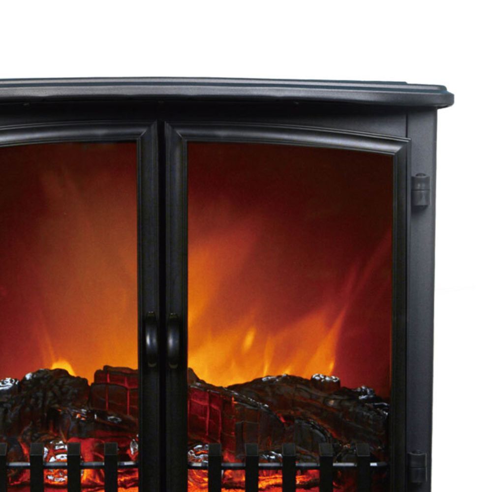 Heller 1800W 70cm Electric Fireplace Heater Freestanding Heating Flame Effect — image 3