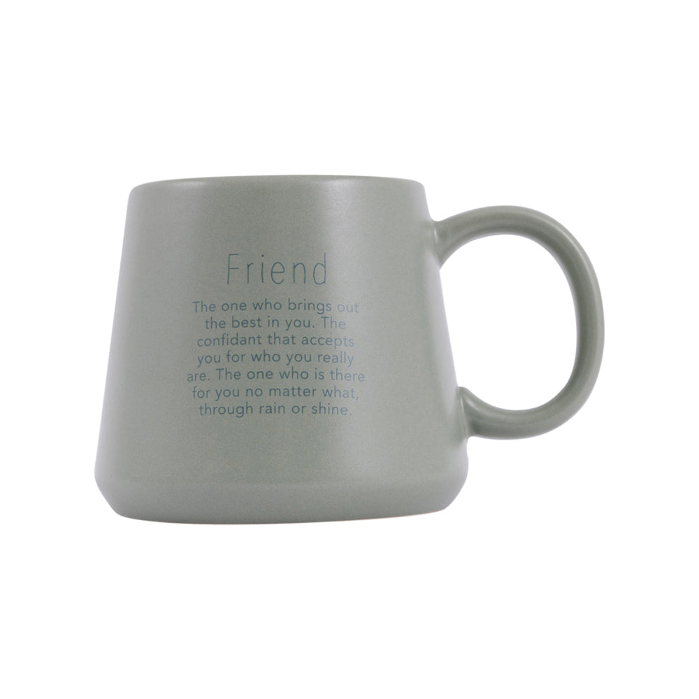 Splosh Heartfelt Friends 440ml Stoneware Mug Coffee/Tea/Milk Cup Green (4 Pack) — image 3