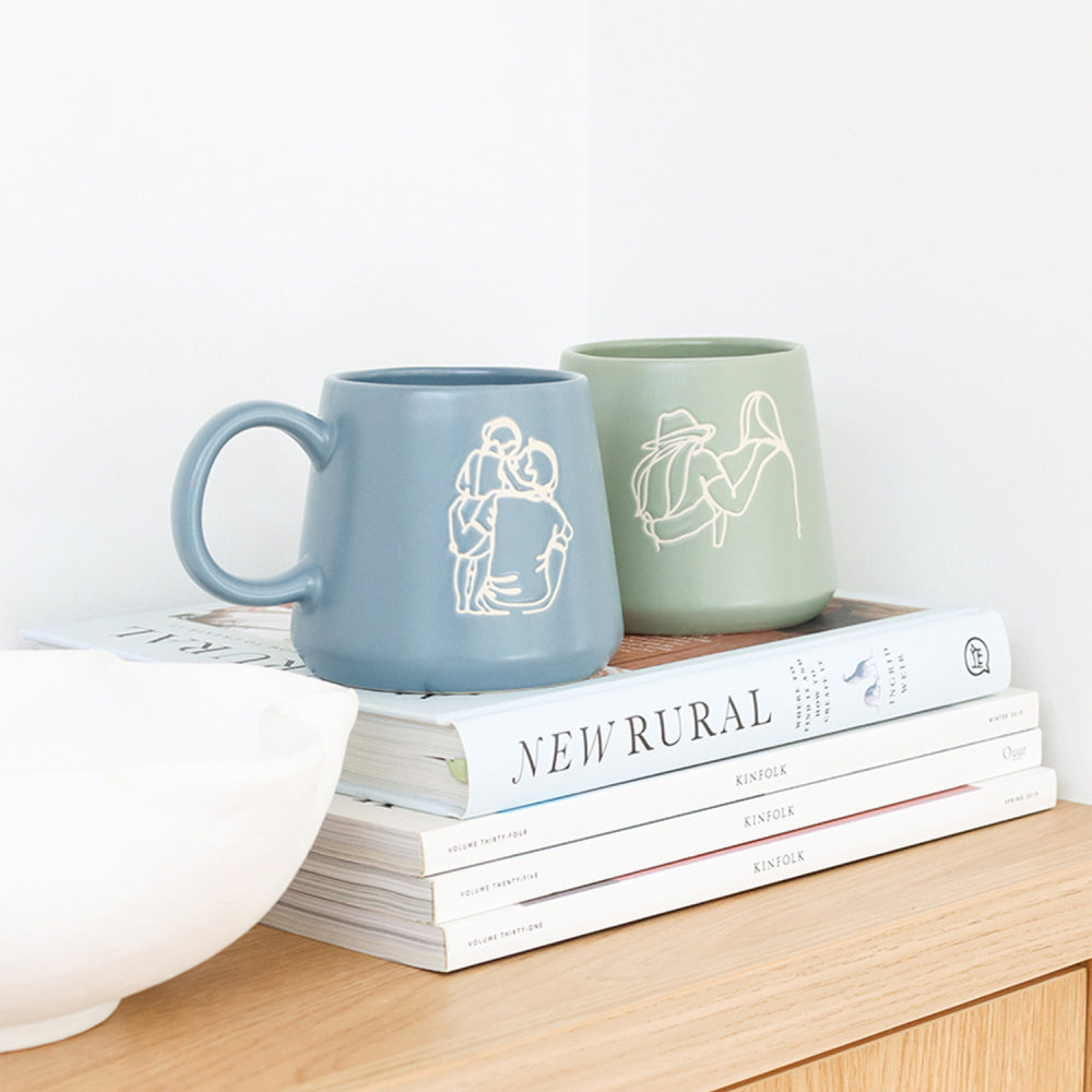 Splosh Heartfelt Friends 440ml Stoneware Mug Coffee/Tea/Milk Cup Green (4 Pack) — image 6