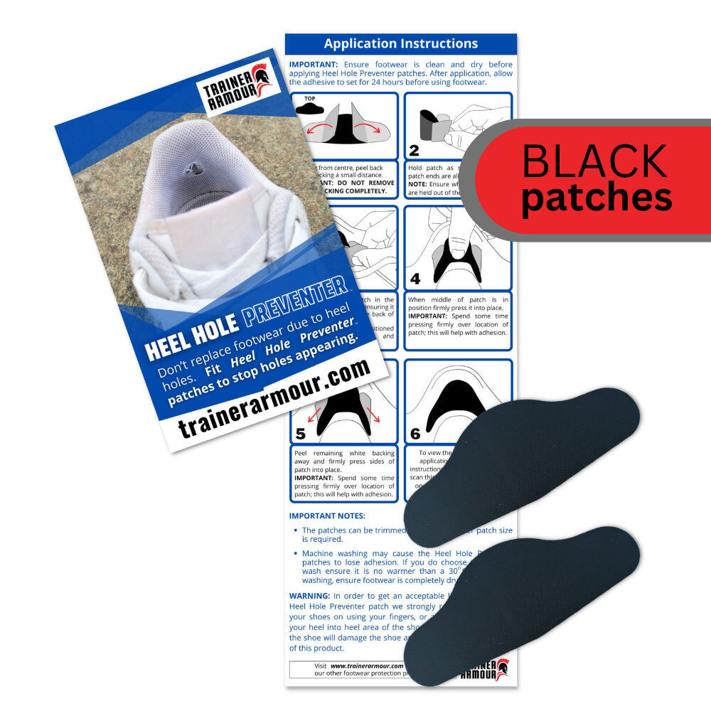 Trainer Armour Summit Heel Hole Preventer Sports Shoe Feet Support Black (2 Pieces) — image 2