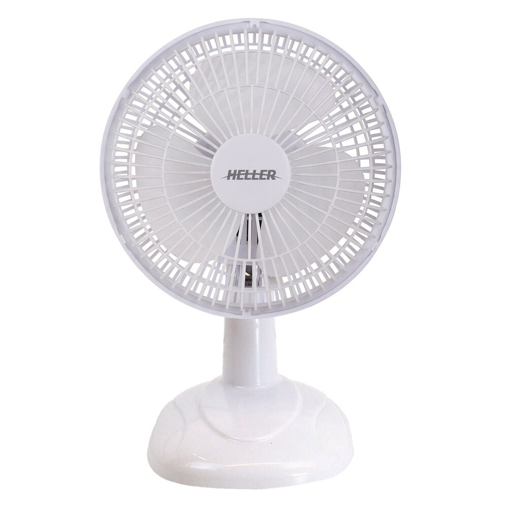 Heller HHDF15SG Table/Desk Fan 13W Tilt Adjustable Head Air Cooler 15cm WHT — image 2