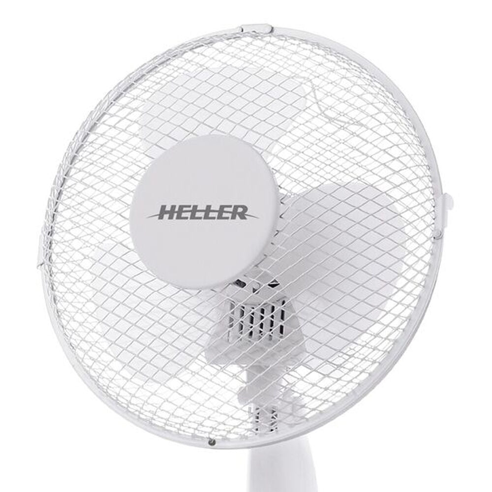 Heller 23cm Compact Adjustable Cooling Home/Office Desk Fan 20W - White — image 2