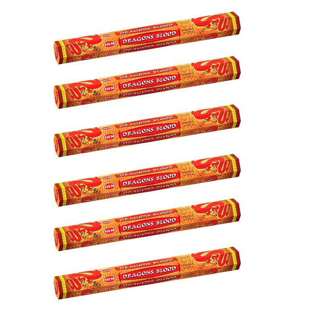 Hem 20pc HEM Hexa Dragon Blood Scent Incense Sticks Meditation Fragrance (6 Pack)