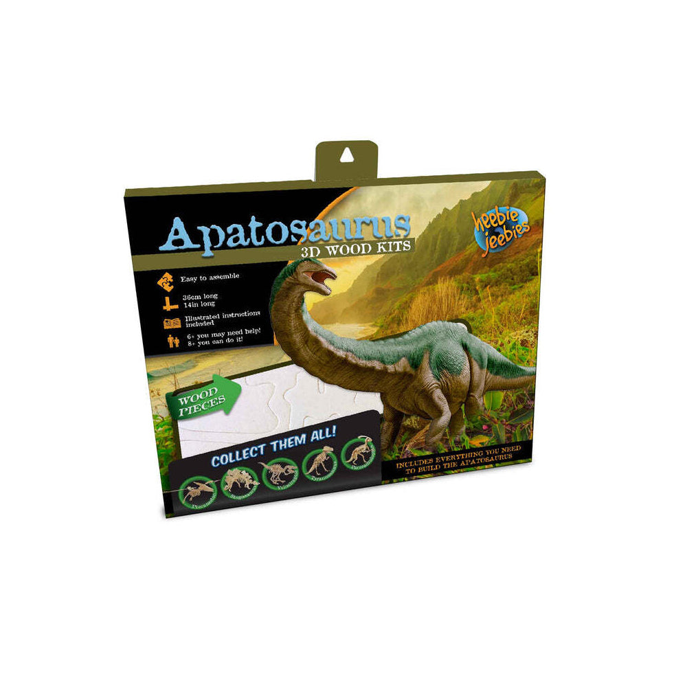 Heebie Jeebies Wood Apatosaurus Kit Dinosaur Kids Building Toy 36cm Small 6y+ — image 2
