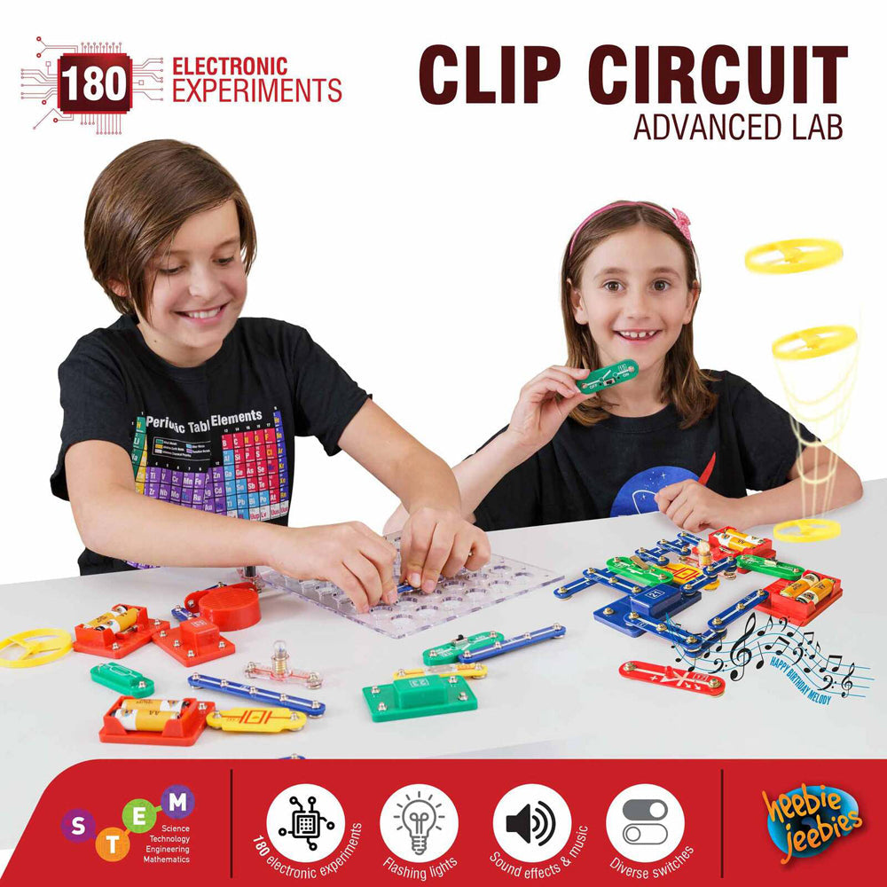 Heebie Jeebies Clip Circuit Advanced Lab 180 Electronic Kids Experiments Kit 7y+ — image 3