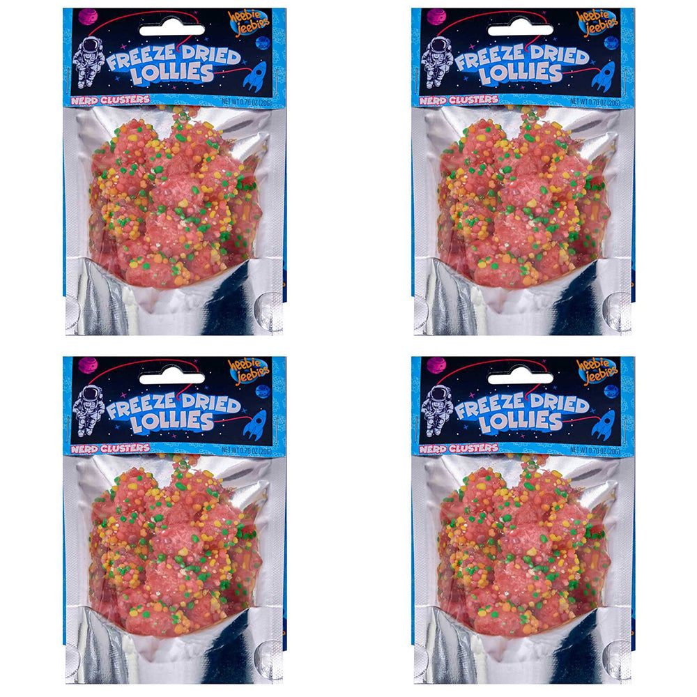 Heebie Jeebies 20g Freeze Dried Nerds Gummy Clusters Confectionery Mini Pack (4 Pack)