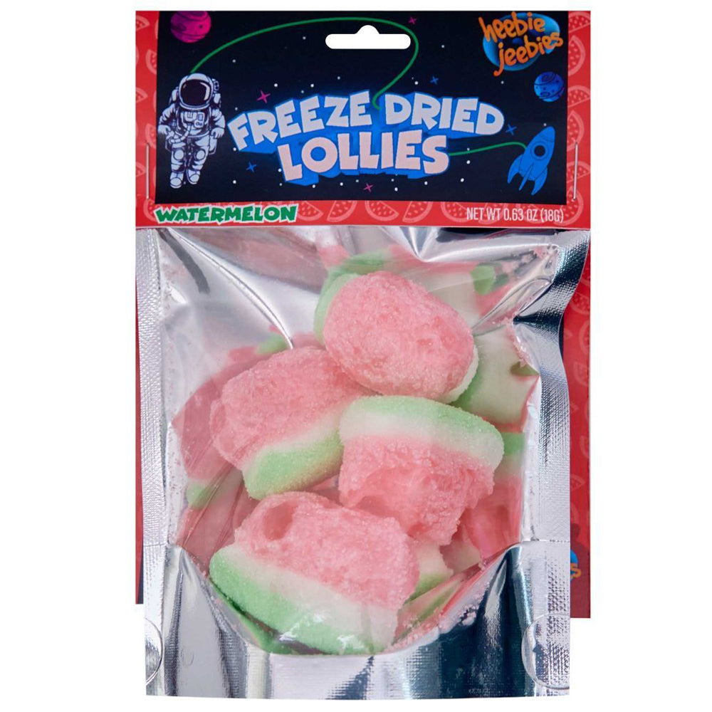 Heebie Jeebies 18g Sour Watermelon Freeze Dried Lollies Sweets Confectionery
